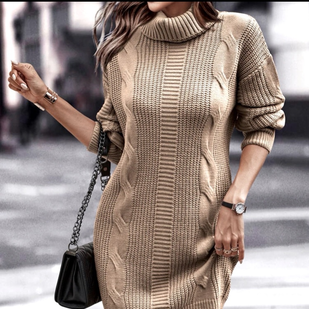 New, Lavishly Paris Women’s Cable Knit Dress. - Picture 1 of 8